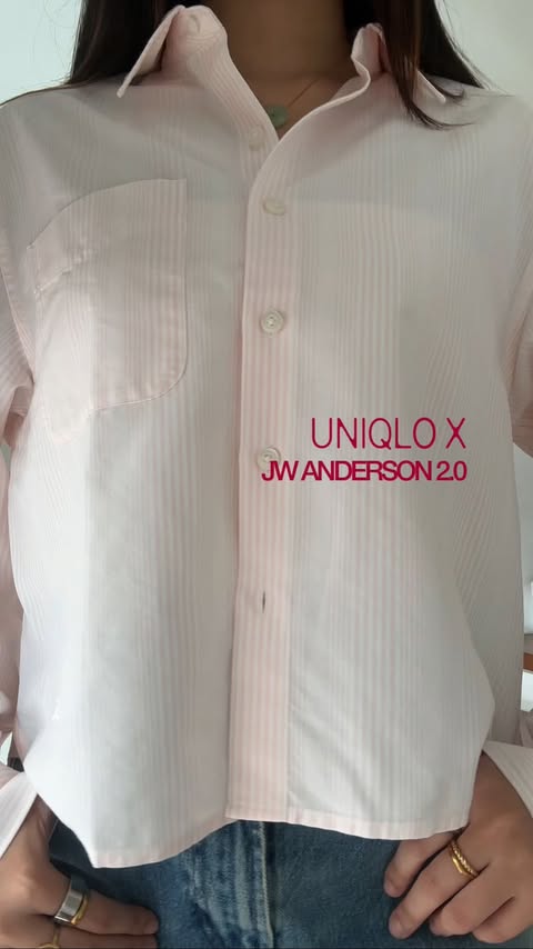 Instagram post by @kiaramaeyau for JW ANDERSON. Caption reads: @uniqlo X @jw_anderson in fresh new colorways and....