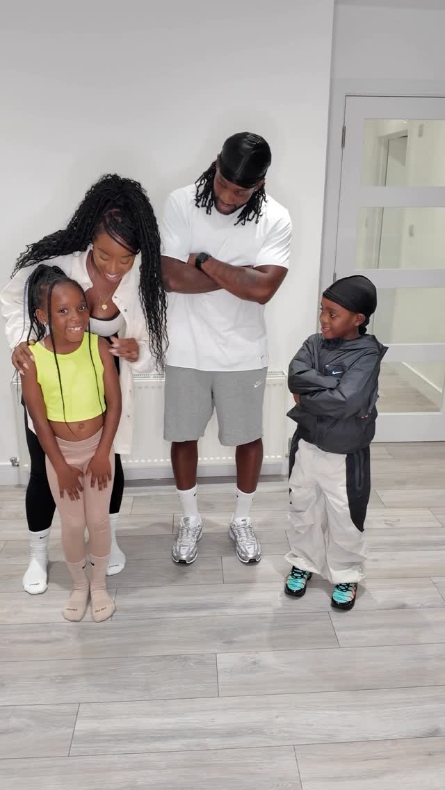 Instagram post by @thekabsfamily for Nike. Caption reads: Family Fit Check time! 👟 Now you know I don’t....