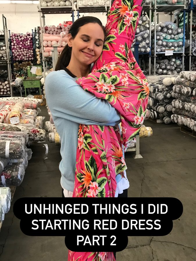 Instagram post by @dianaathenabest for Red Dress. Caption reads: Welcome to the highlight reel of my questionable....