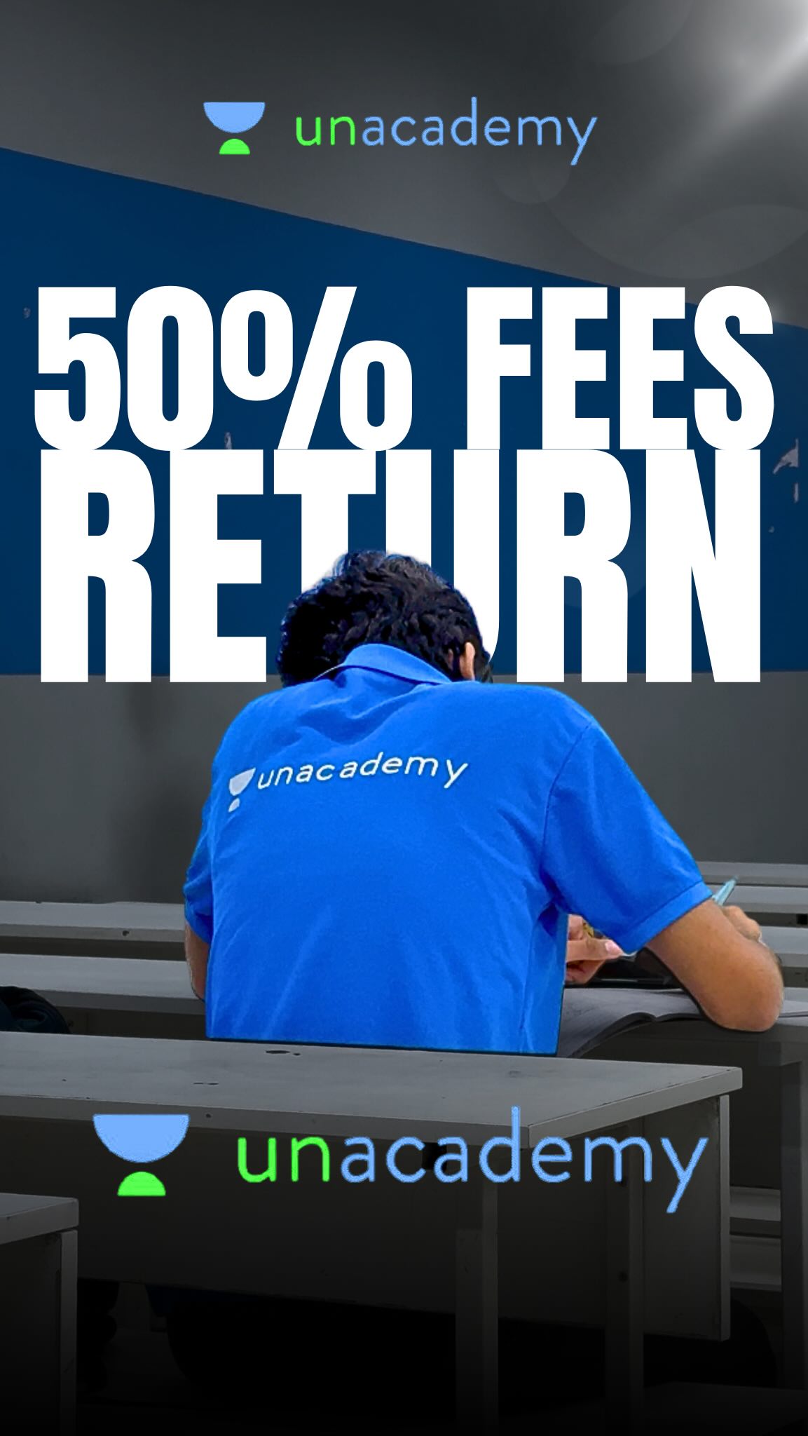 Instagram post by @theinfluencernetwork.in for Unacademy. Caption reads: [...] for JEE & NEET aspirants! Join Unacademy....