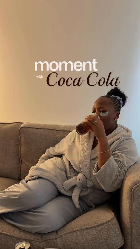 Instagram post by @mamadinya for Coca-Cola GB & Ireland. Caption reads: AD| My 5–9 after my 9–5 looks a little different....