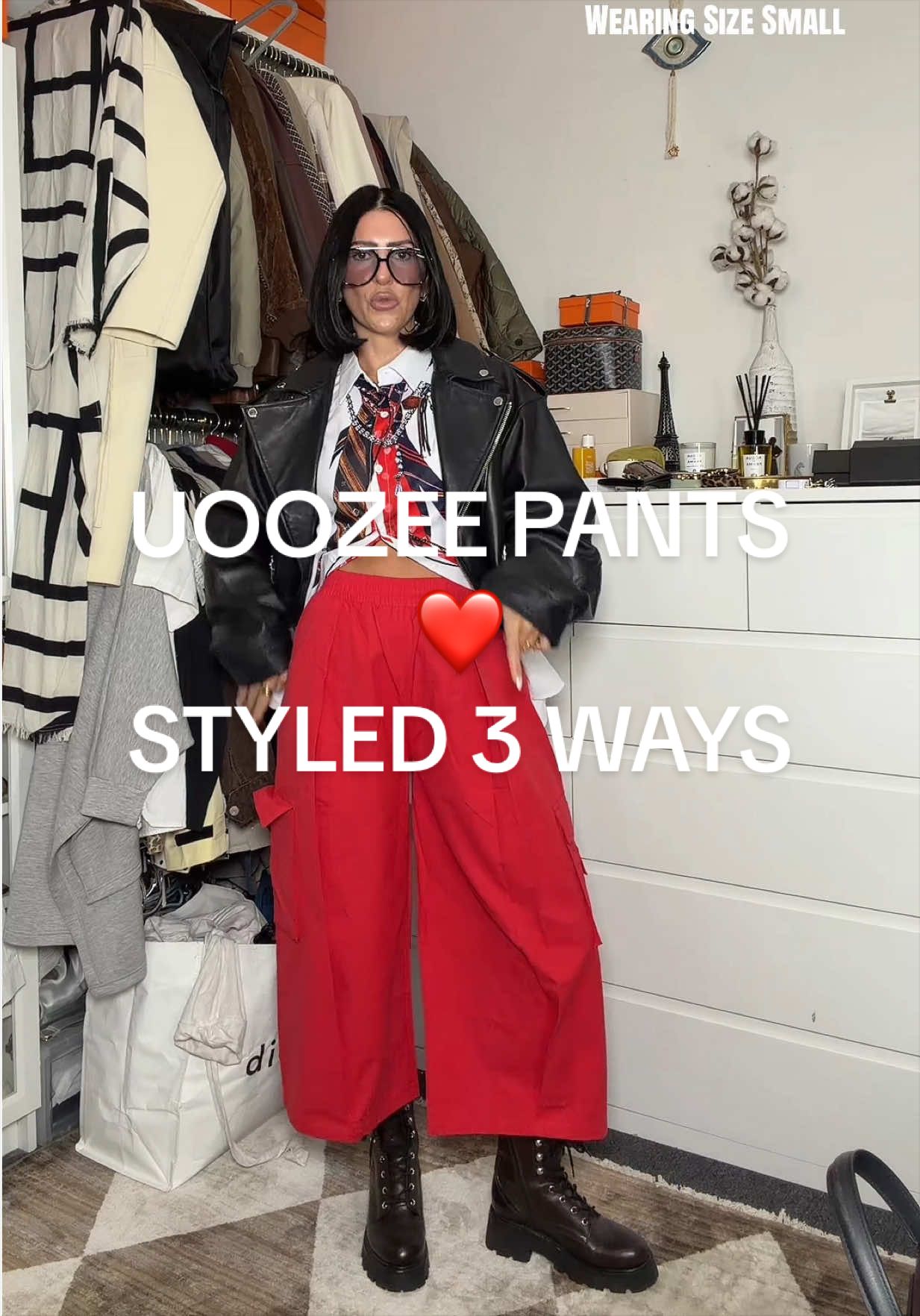 TikTok post by @nattythebratty for uoozee. Caption reads: Love these! ❤️ @UOOZEE USA #uoozee #uoozeepants....