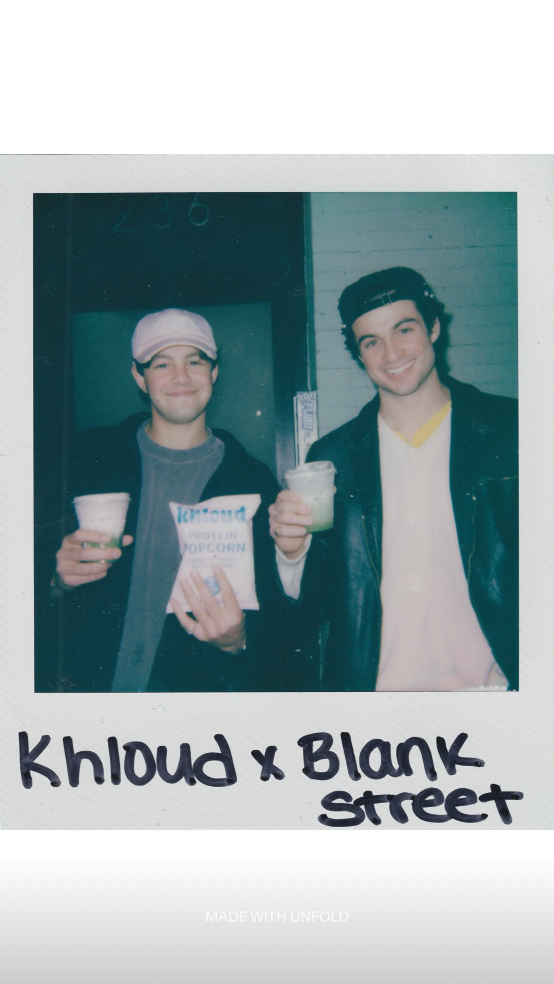 Instagram post by @ellie.forthegirls for Blank Street. Caption reads: Morning after with @khloudfoods x @blankstreet ☕️....