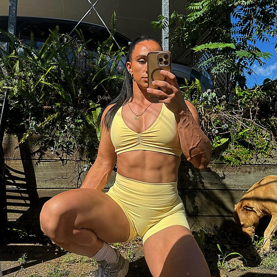 Instagram post by @lilyrileycoach for Muscle Nation. Caption reads: This gives powerlifter just downloaded strava....