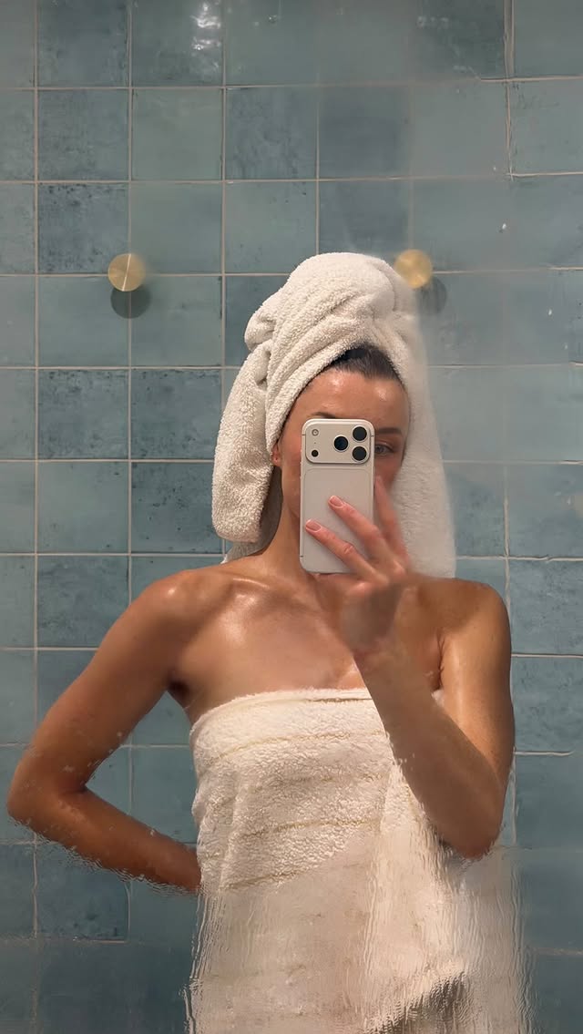 Instagram post by @madeleineedwards for Frank Body. Caption reads: I will not let the Frank Body OG Coffee Scrub be....