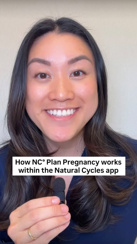 Instagram post by @adrianawongmd for Natural Cycles°. Caption reads: [...] NC° Plan Pregnancy within the @naturalcycles....