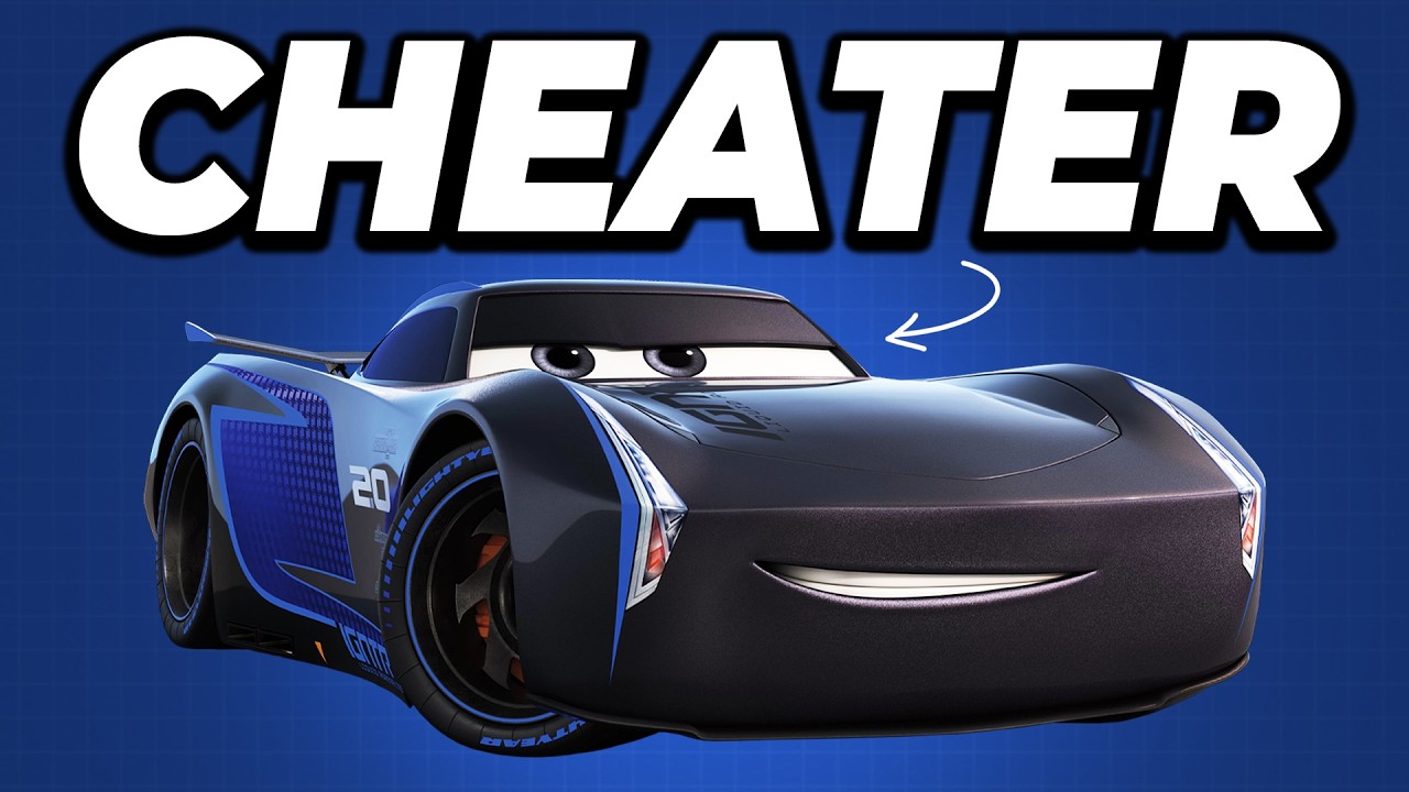 YouTube post by @IsaacCarlson for Entertainment Earth. Caption reads: So... Jackson Storm Ruined Racing!.