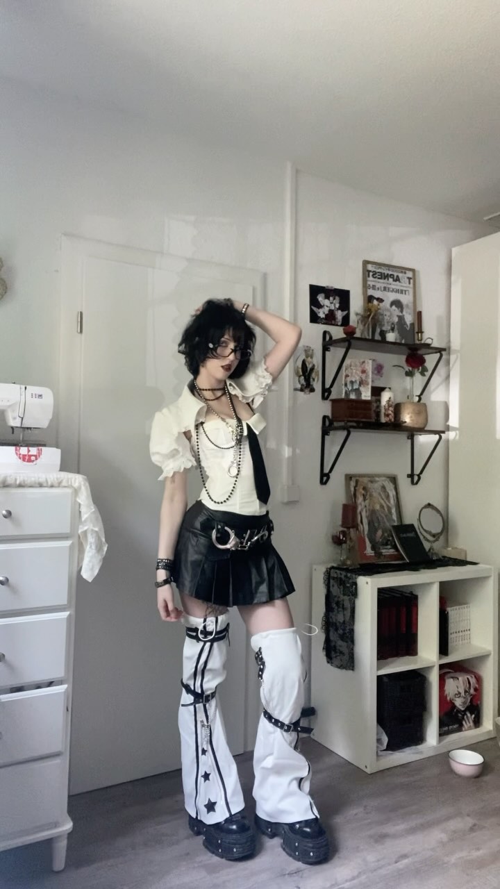 Instagram post by @bl00dy.maryx for TIJN Eyewear. Caption reads: fit looks so much better with my new glasses ahh....