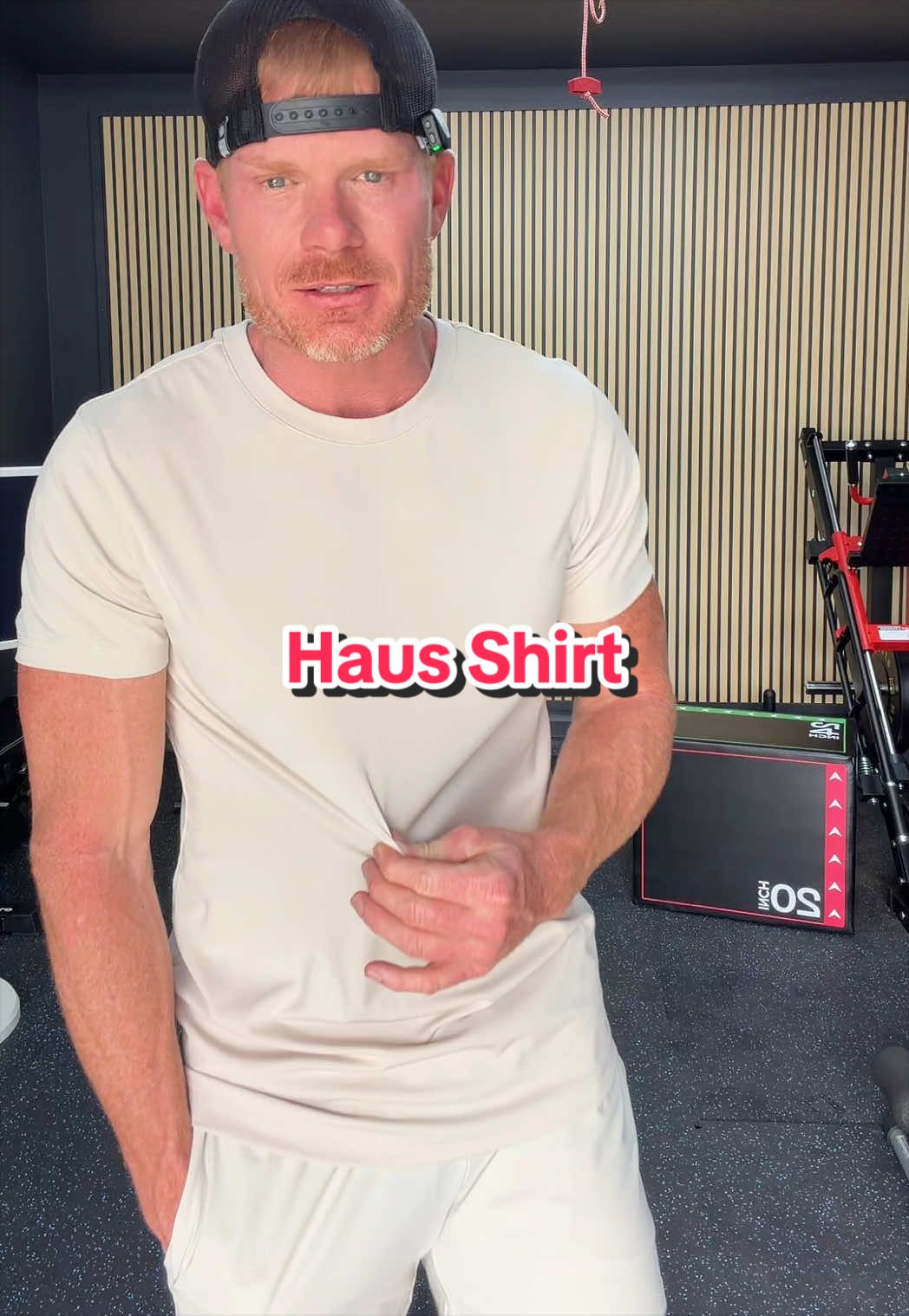 TikTok post by @dustinrwalton for Squidhaus. Caption reads: Great fit on this shirt from @Haus Apparel. #shirt....