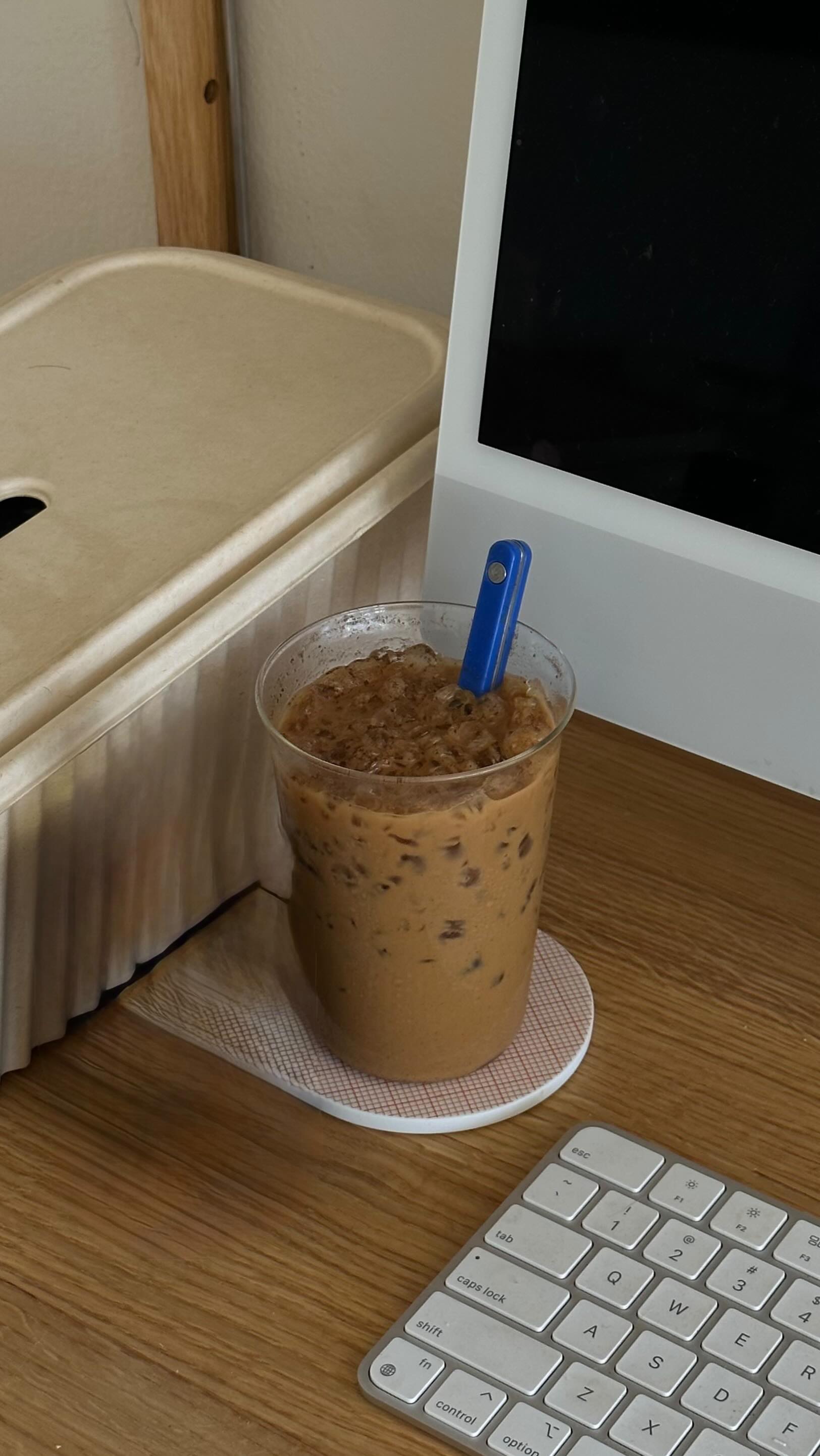 Instagram post by @olivianoceda for Nescafe. Caption reads: #NescafePartner A 30-second iced espresso hack....