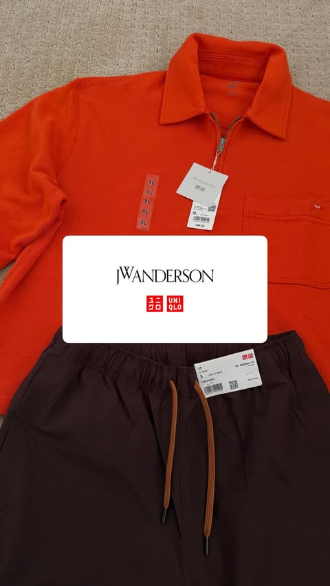 Instagram post by @vivalakevs for JW ANDERSON. Caption reads: New pick ups from @jw_anderson x @uniqlo.