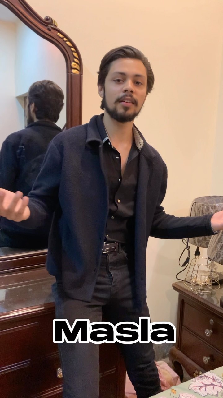 Instagram post by @amsuhaibkhan for Dari Mooch. Caption reads: Groom yourself with @darimooch Use my code for....