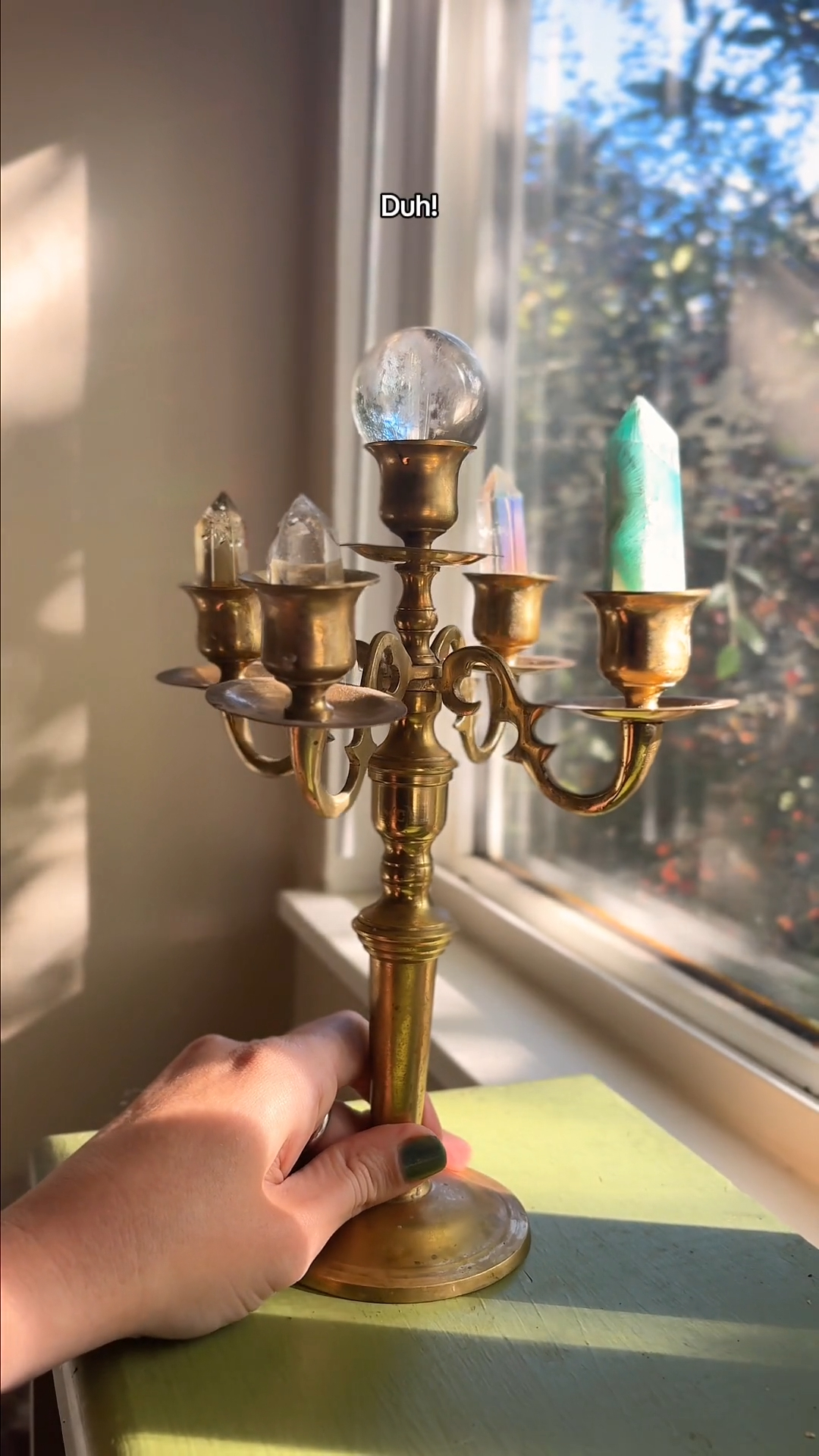 Instagram post by @itsthecwolf for Apartment Therapy. Caption reads: Crystalabra (n.): When you want ambiance, but your....