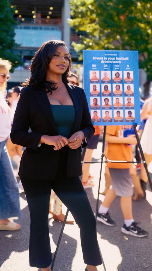 Instagram post by @taylorrooks for Invesco US. Caption reads: [...] #AD | @invescous Invesco is not affiliated....