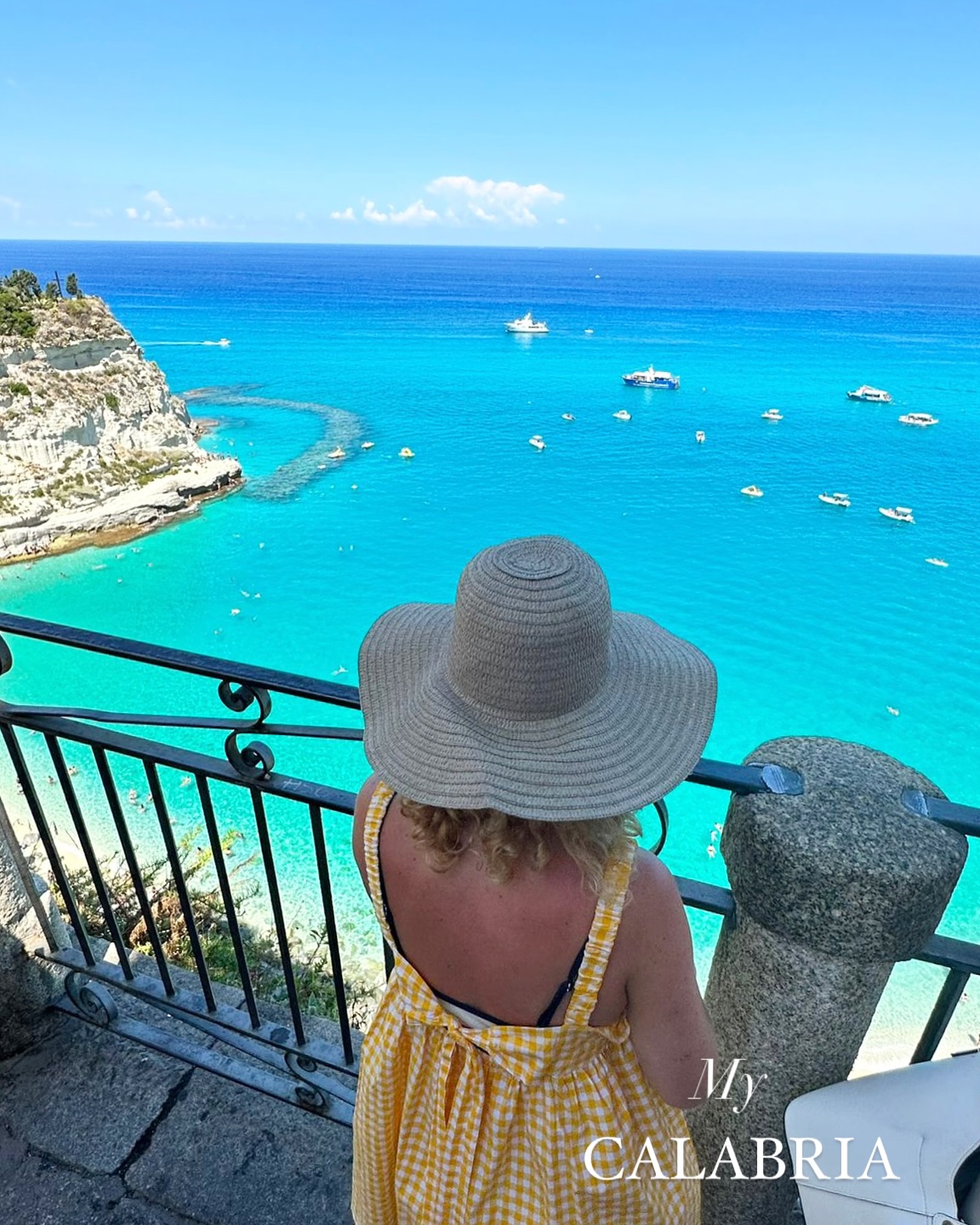 Instagram post by @ig_calabria for Girls LOVE Travel®. Caption reads: Sea, Food, Family. My Calabria 🫶 

📍Tropea....