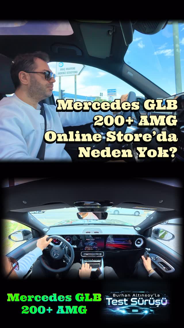 Instagram post by @burhanaltinsoy for Mercedes-Benz. Caption reads: Yeni Mercedes GLB 200+ AMG online store’da....