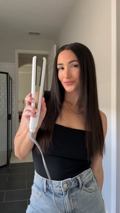 Instagram post by @_brittanylc for CHI Haircare. Caption reads: [...] very first straightener to this new....