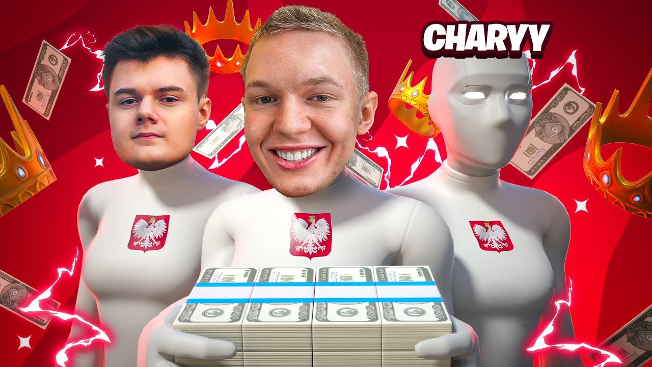 YouTube post by @setty2k for Media Expert. Caption reads: We won the POLISH TRIO CHAMPIONSHIP in Fortnite.