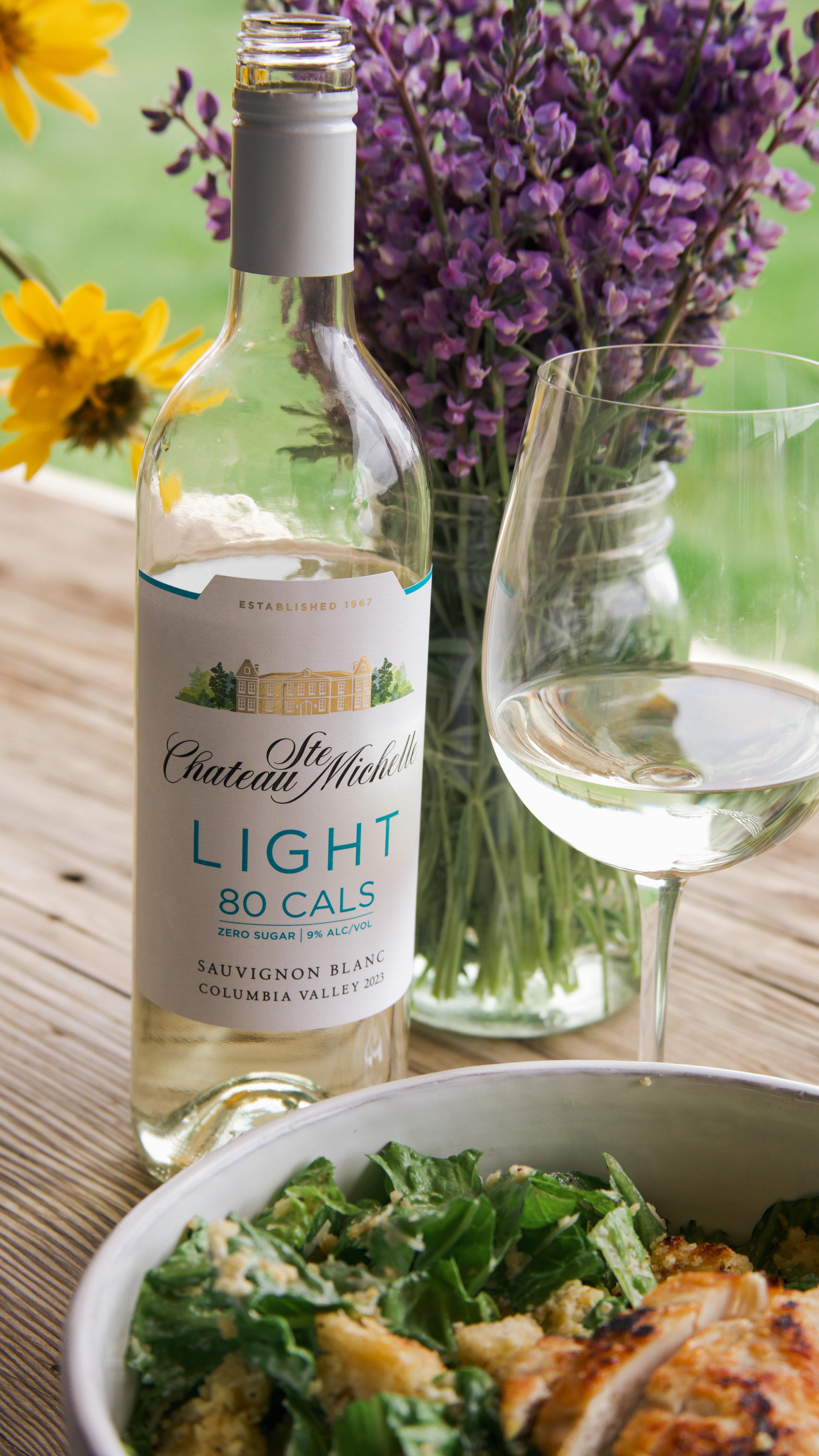 Instagram post by @kayleestevie for Chateau Ste. Michelle Winery. Caption reads: #ad21+ Nothing hits quite like a perfect girl....