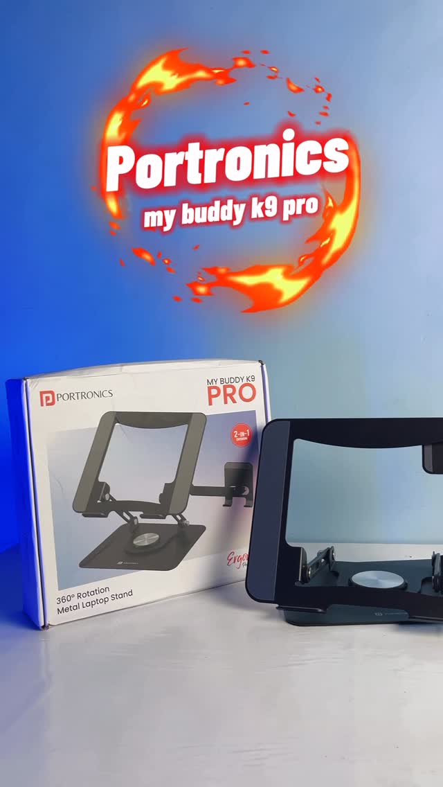 Instagram post by @techpocket for Portronics. Caption reads: Tired of neck pain and heating issues?
Portronics....