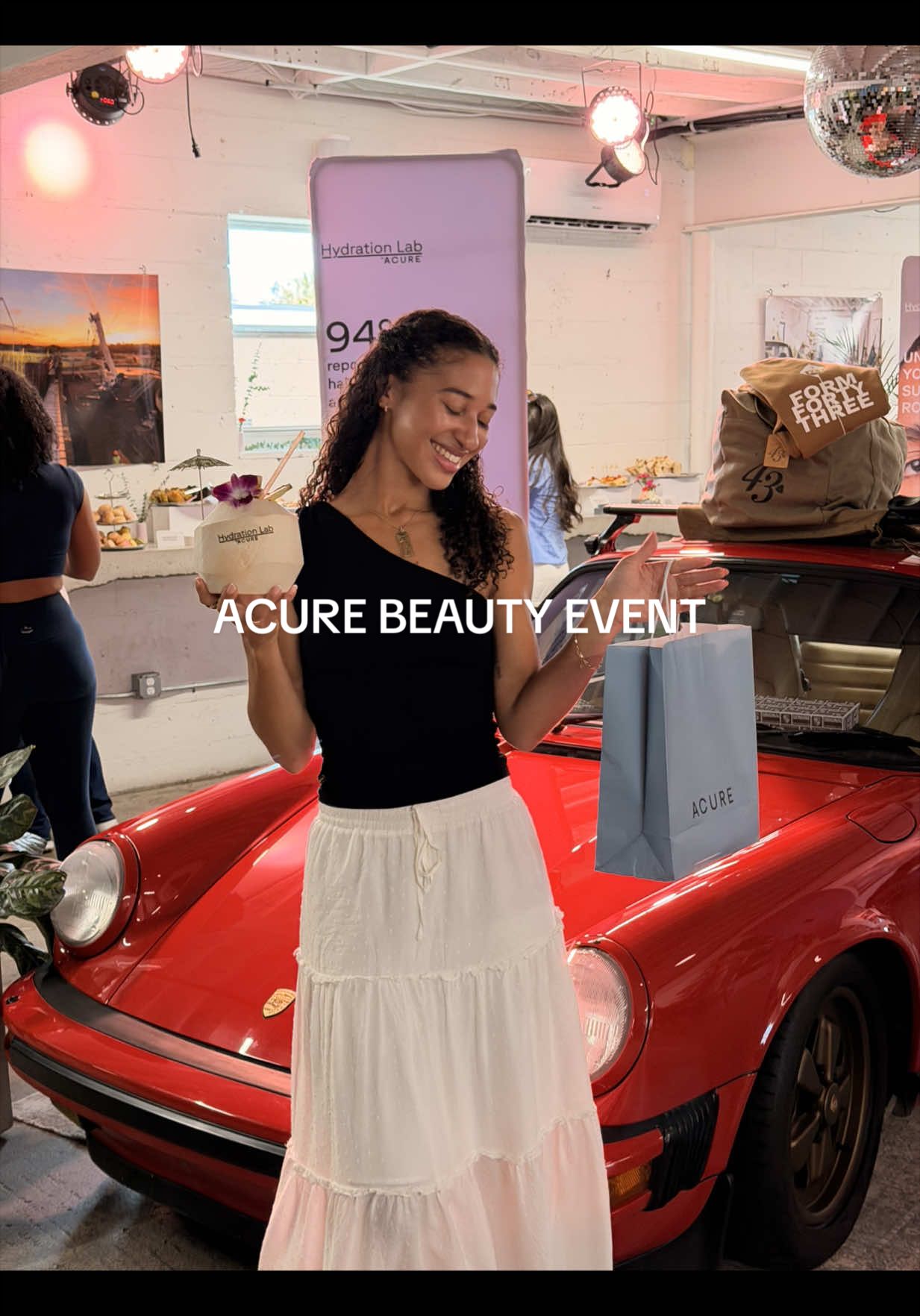 TikTok post by @larsen.creatives for Acure. Caption reads: [...] course (🔗 in bio)😌 Huge thank you to....