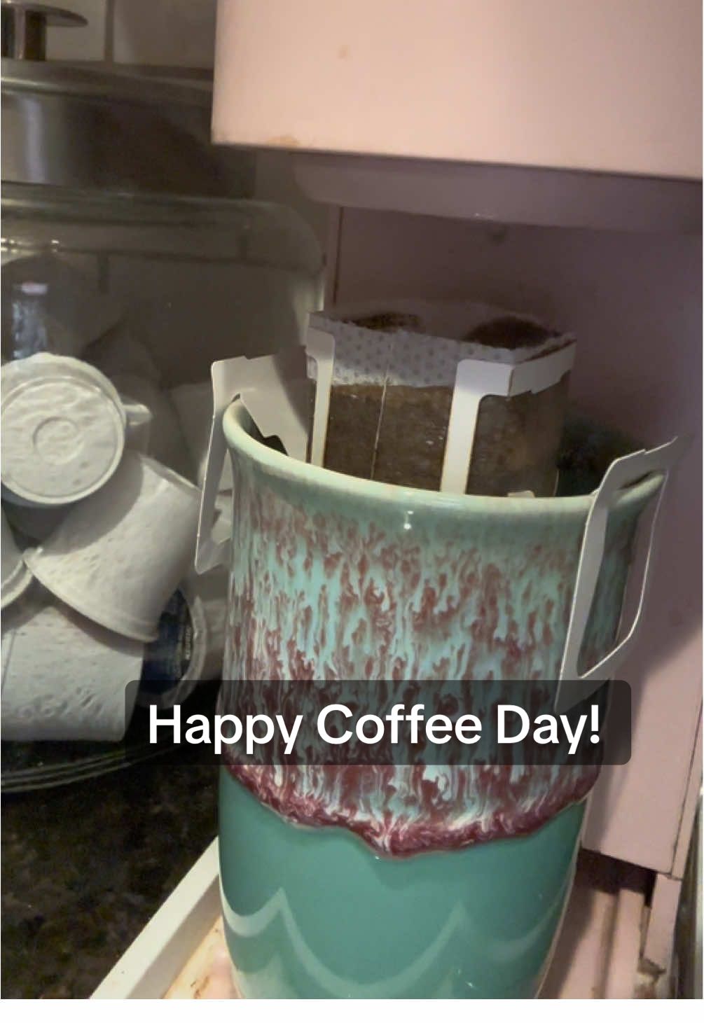 TikTok post by @mary_k26 for Copper Cow Coffee. Caption reads: [...] #nationalcoffeeday #coffeelovers @Copper Cow....