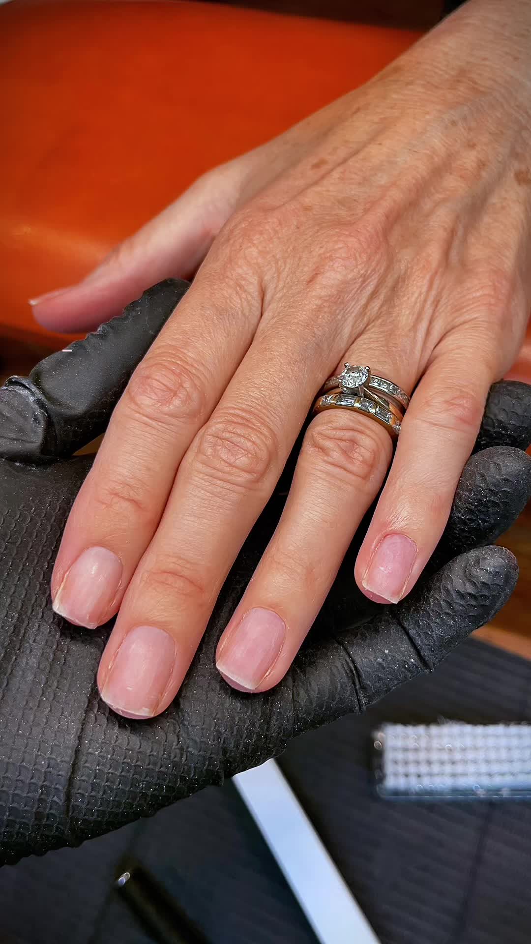 TikTok post by @liv.paintsnails for Katie Barnes Tool Range. Caption reads: [...] 10/10 @Staleks PRO 51 loop tool @Katie....