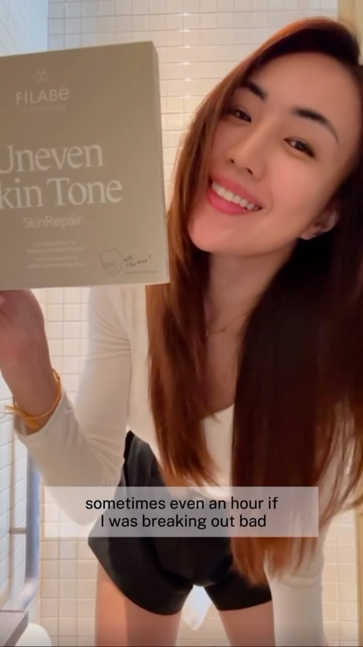 Instagram post by @filabe_of_switzerland_in_asia for Singapore Travel Specialist by Dirgantara Fasa. Caption reads: filabe_of_switzerland_in_asia
Skincare used to....