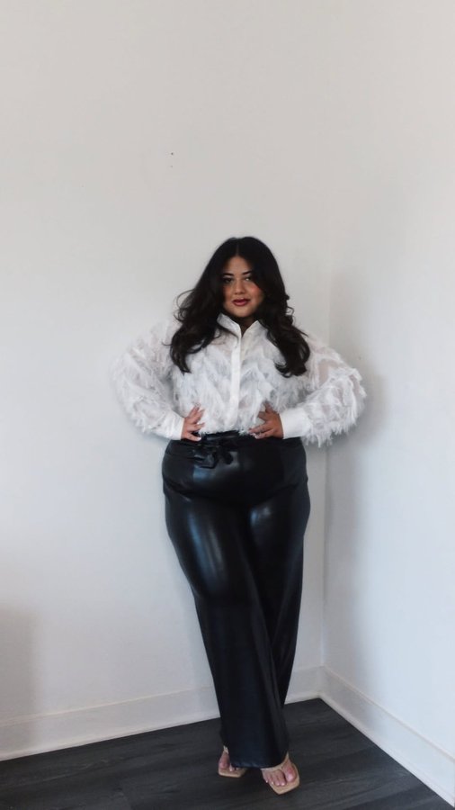 Instagram post by @callherkarenbby for Ashley Stewart. Caption reads: For the girls that don’t know, @byashleystewart is....