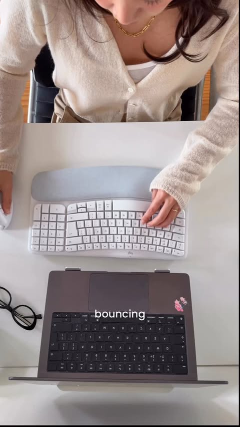 Instagram post by @seah.ho for Logitech. Caption reads: [...] a big change to my desk setup to the....