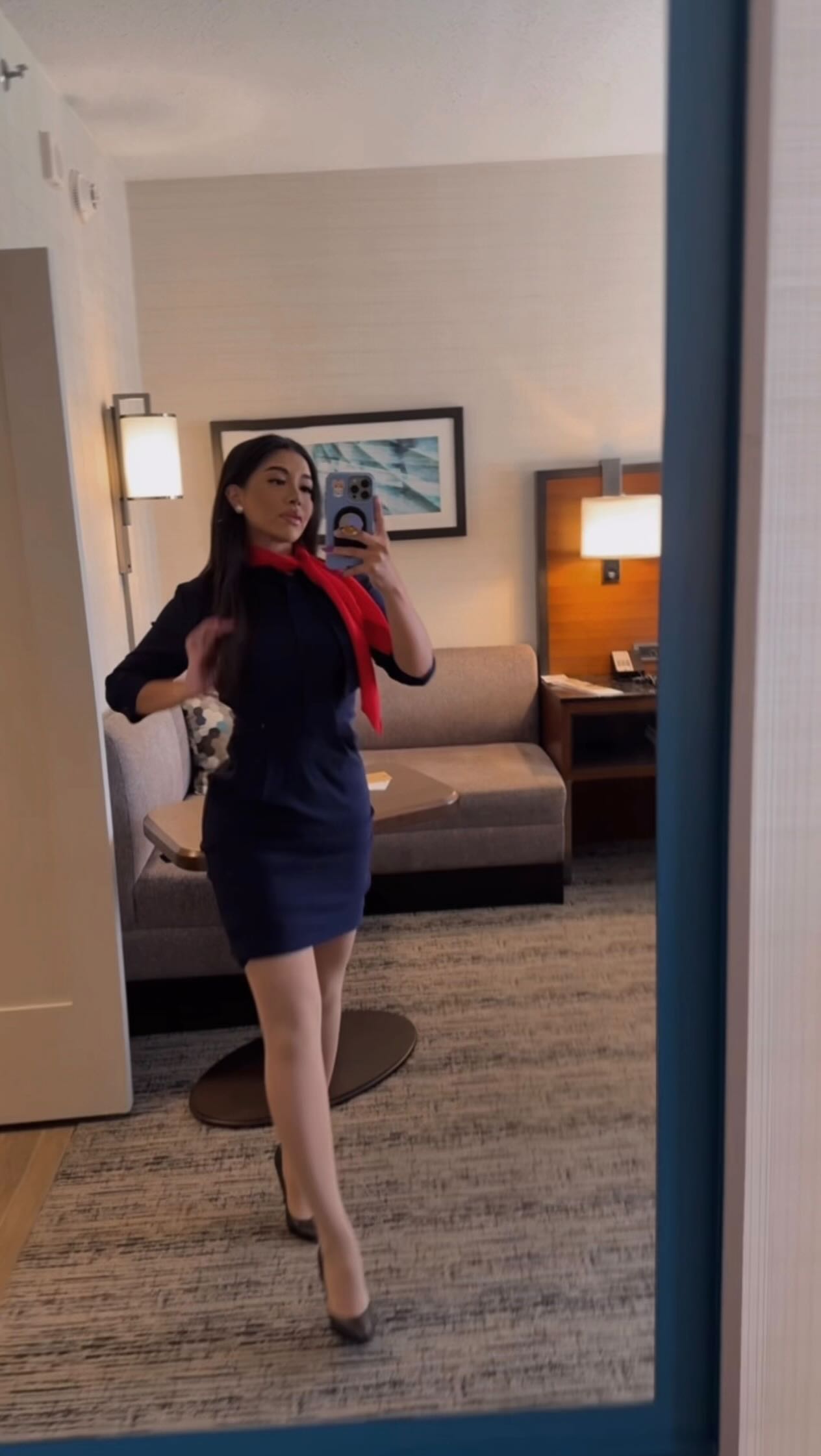 Instagram post by @itsmercedes.xo for Sheertex. Caption reads: This flight attendant wanted to try something....