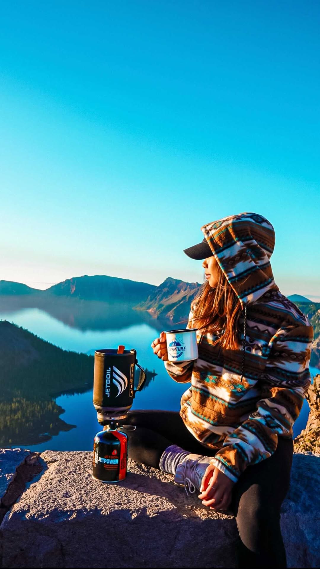Instagram post by @laanuhh for Jetboil. Caption reads: I’ll take my coffee with a view please ☕️🤗....