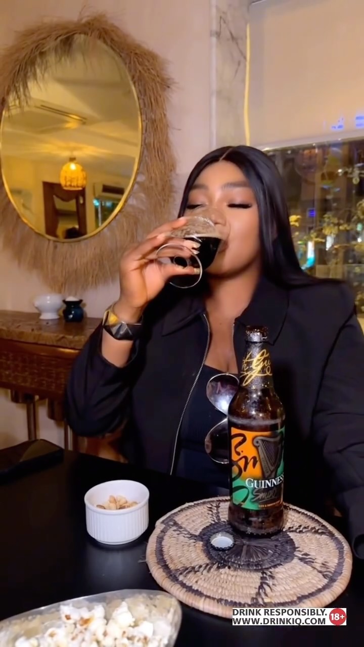 Instagram post by @rechaelokonkwo for Guinness. Caption reads: Had the best time with my squad Just vibing,....