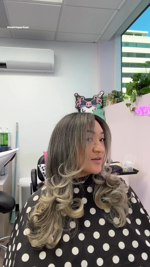 Instagram post by @colourmelilyrose for Matrix. Caption reads: When working on dark hair and I need a good lift,....