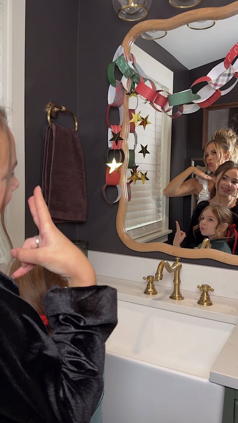 Instagram post by @torielynnbliss for SexyHair. Caption reads: Holiday hairstyles for my girls & I with our....