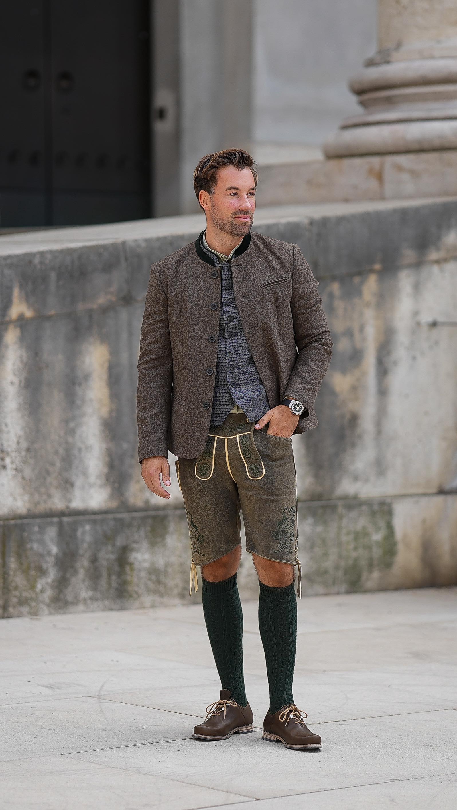 Instagram post by @chrisfraas for Hublot. Caption reads: [...] 🥨 Timeless style meets tradition. The....