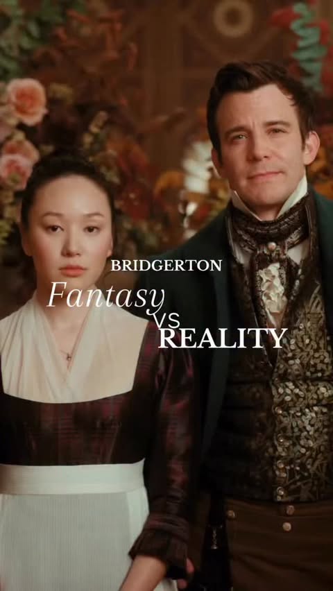 Instagram post by @aynsley_broom for Bridgerton. Caption reads: NEW LOOK AT BENEDICT BRIDGERTON AND SOPHIE....