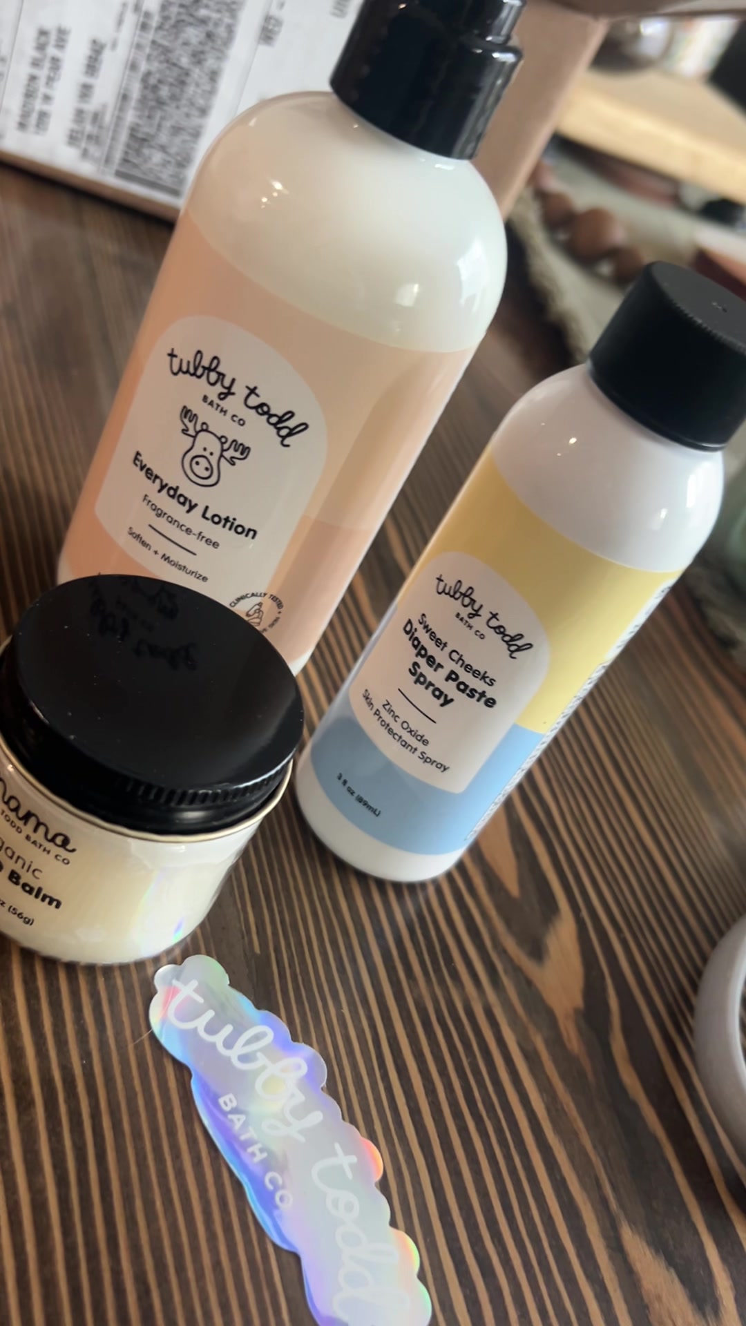 TikTok post by @madisonalyese for Tubby Todd. Caption reads: @Tubby Todd diaper rash cream is [...].