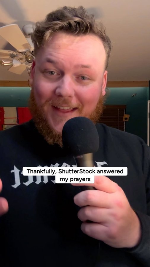 Instagram post by @nwg.j for Shutterstock. Caption reads: #ShutterstockAI #ad New tools being developed by....