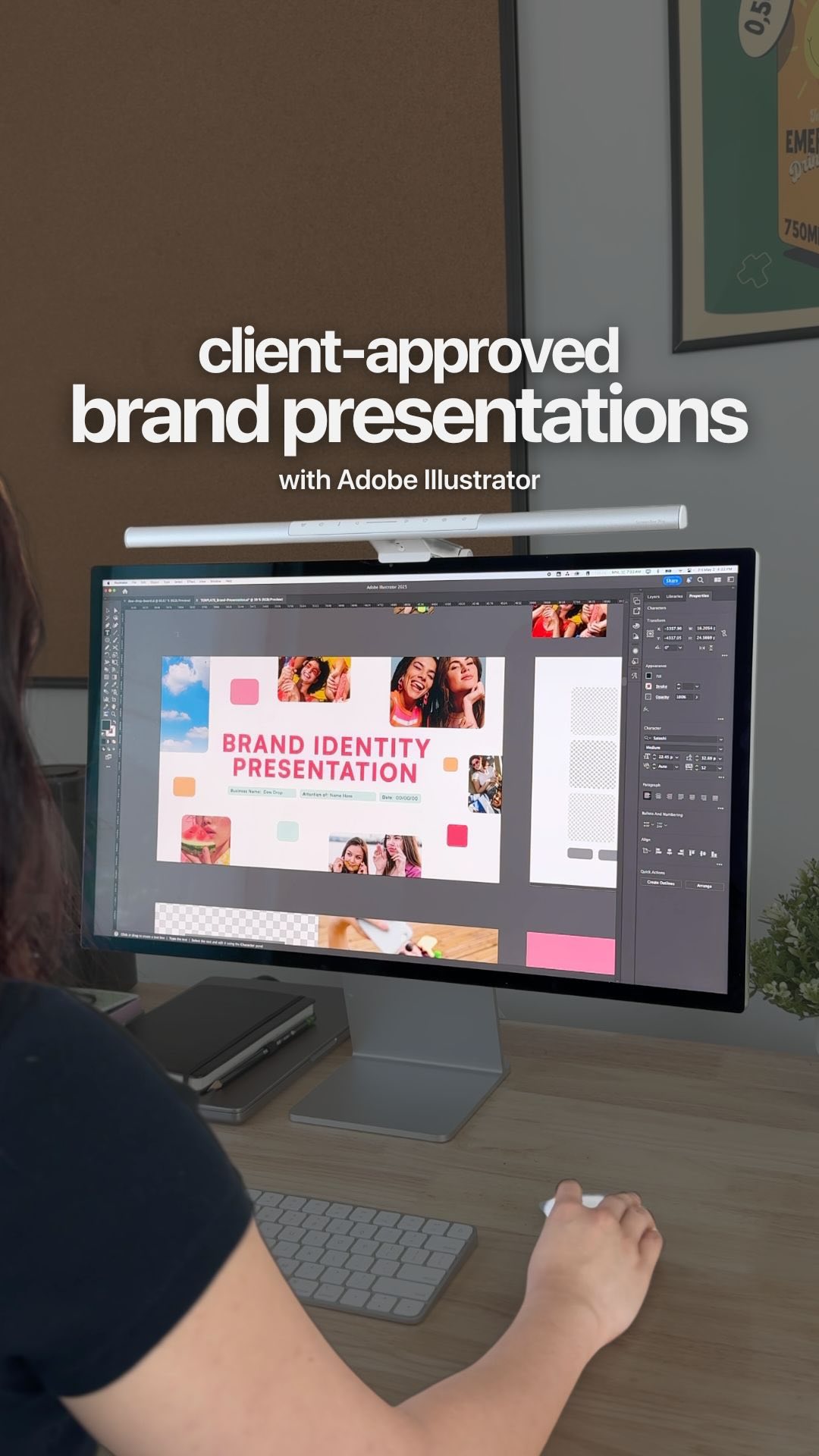 Instagram post by @regandyvette for Adobe Design. Caption reads: Putting together a brand presentation? Don’t let....