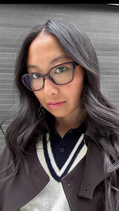 Instagram post by @judyxkam for Visionworks. Caption reads: [...] find #lacosteeyewear at a....