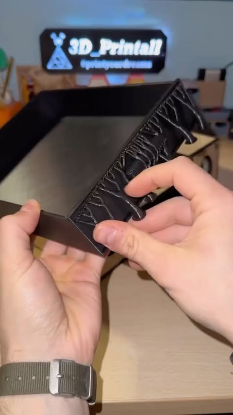 Instagram post by @3d_printall for ELEGOO. Caption reads: [...] with speakers and drawer. Printer: @elegoo....