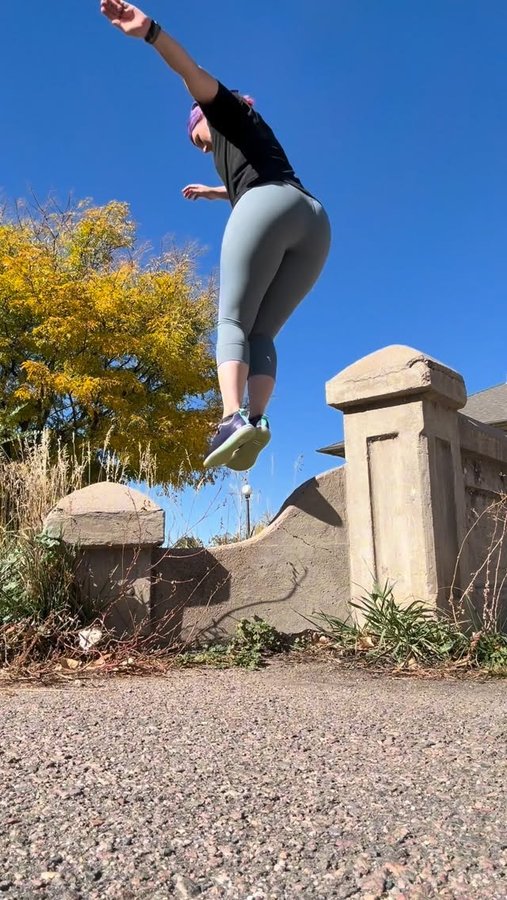 Instagram post by @mel2toes for Constantly Varied Gear. Caption reads: I had to build up to this drop pre. The awkward....