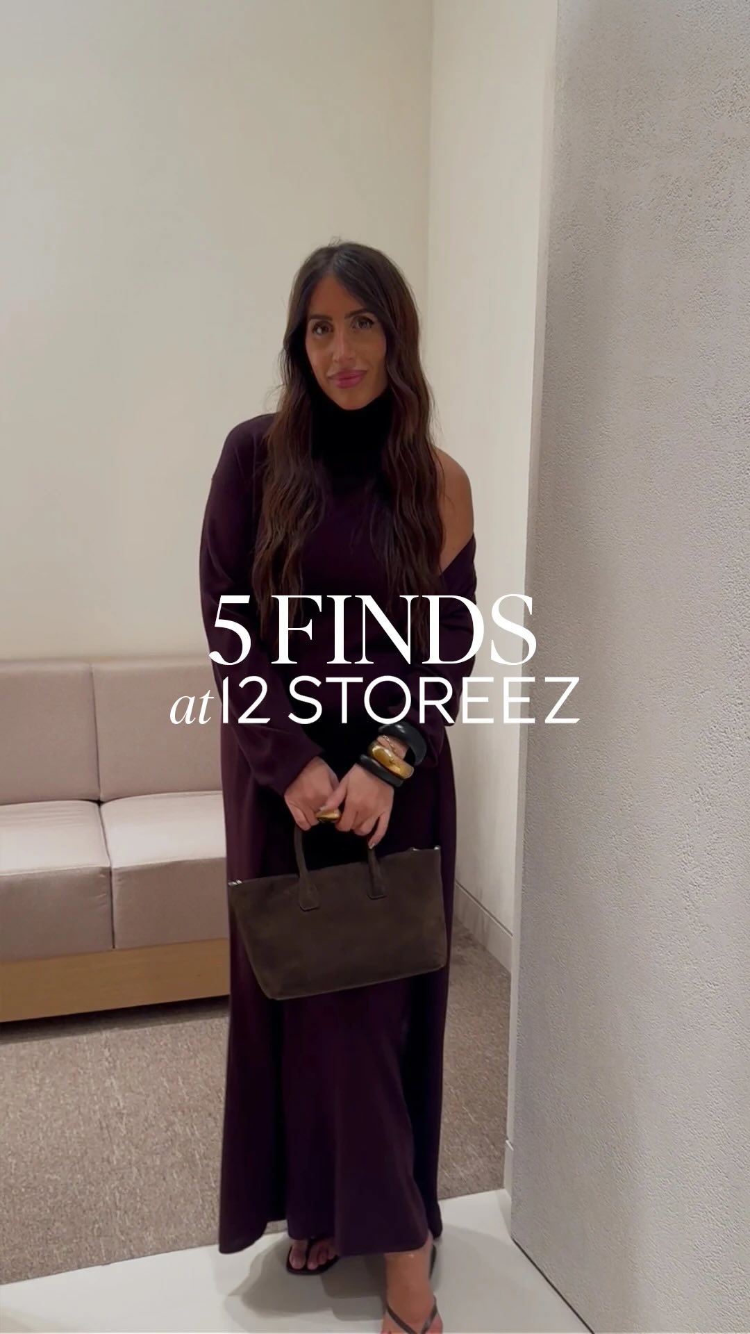 Instagram post by @hebahbaker for 12 STOREEZ. Caption reads: [...] 5 Finds series, @hebahbaker heads to....