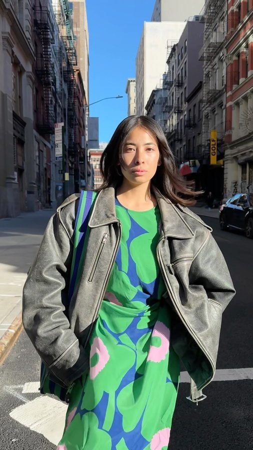 Instagram post by an influencer for Marimekko. Caption reads: [...] thinking about spring with....