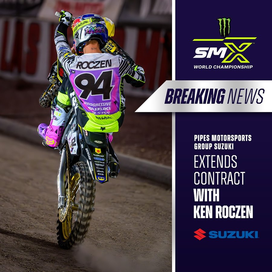 Instagram post by @pmg.racing for Suzuki. Caption reads: [...] with Progressive Insurance Ecstar Suzuki for....