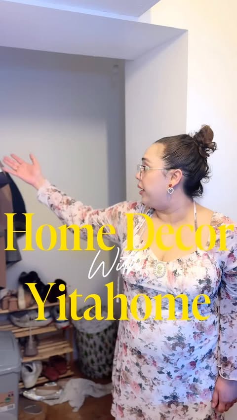 Instagram post by @mishkha_sharma for Yitahome. Caption reads: #ad Room Transformation with @yitahome.eu Product....