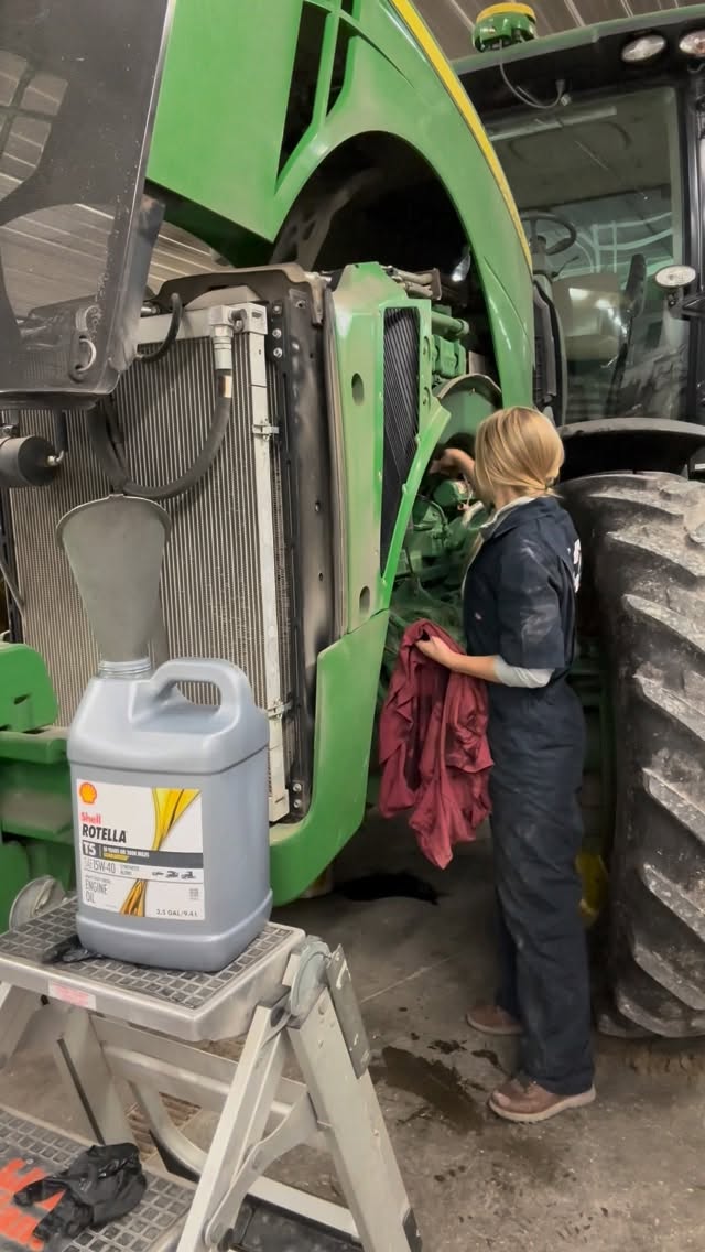 Instagram post by @farmwithzoe for Tractor Supply. Caption reads: #AD Our tractors have been busy this harvest....