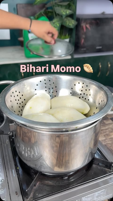 Instagram post by @foodie_ankiit for Emami Healthy & Tasty. Caption reads: Comment LINK for the full recipe Homemade Bihari....