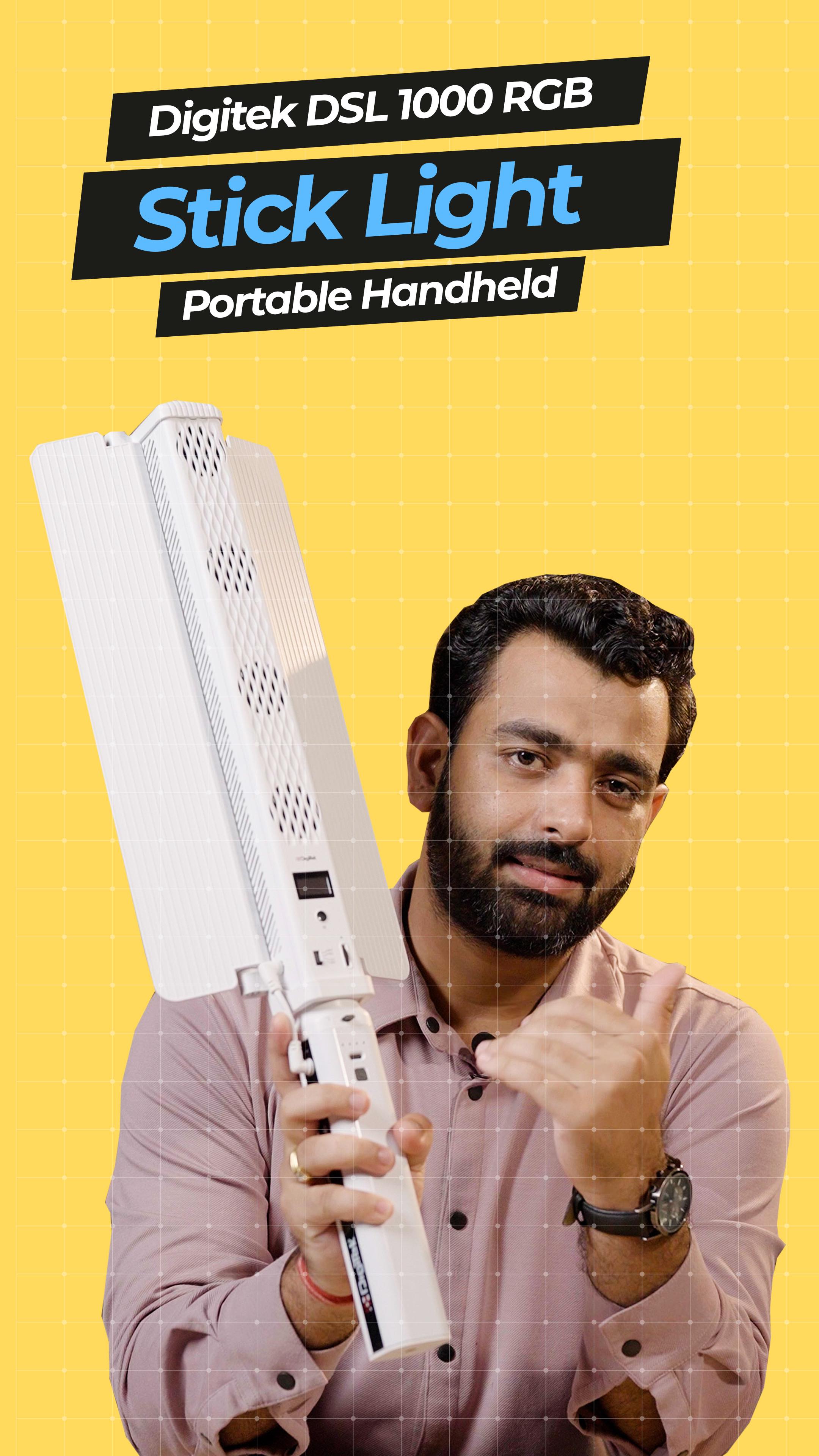 Instagram post by @gryindia for Digitek. Caption reads: Powerful. Portable. Perfect light for every....